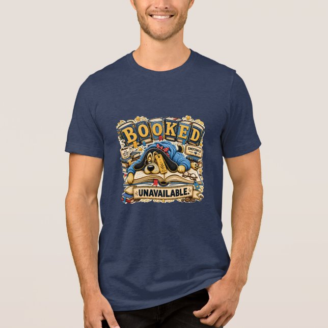 Camiseta Reservado Indisponível Personalizado Divertido (Frente)