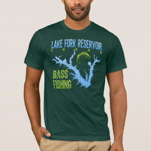 Camiseta Reservatório da forquilha do lago, pesca da perda