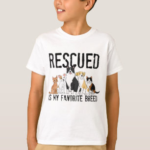 Camiseta Resgatada é minha criatura favorita, Adote Não Com