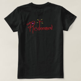 Camiseta Resgatado com Cruz e Corações Cristão