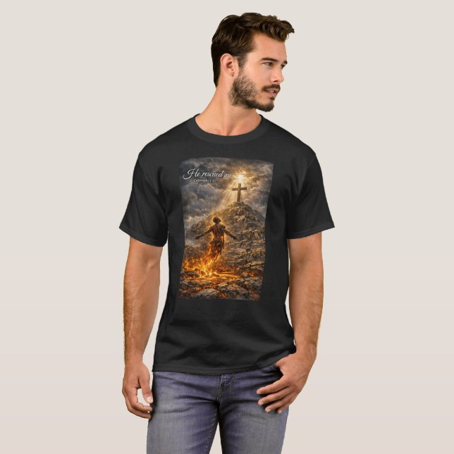 Camiseta Resgatado do Fogo (Frente Completa)