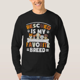 Camiseta Resgatado É Meu Cachorro De Abrigo Favorito A Prep