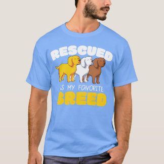 Camiseta Resgatado é minha raça favorita Direitos dos anima