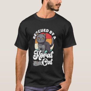 Camiseta Resgatado Por Um Gato Korat Raça De Gato Korat Tai