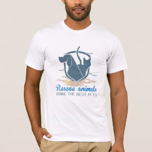 Camiseta resgatar animais mais os melhores animais de estim