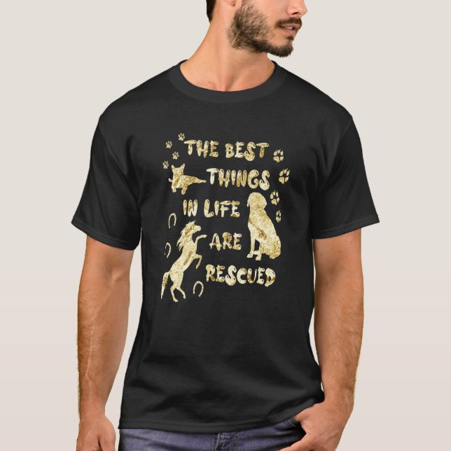 Camiseta Resgate de Animais e Design de Adoção (Frente)