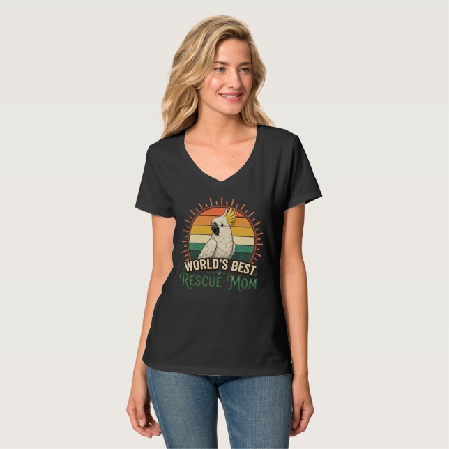Camiseta Resgate de Cacatua Mãe de Pássaros (Frente Completa)