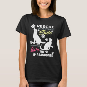 Camiseta Resgate de Cão e Gato Resgate Salvar Adoção de Cão