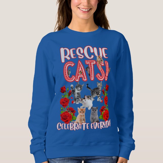 Camiseta Resgate de Gato Engraçado e Rosas (Frente)