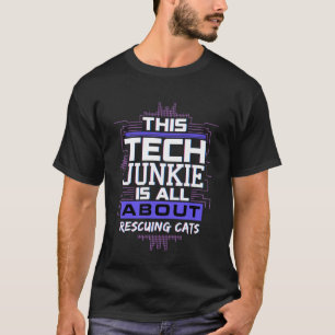 Camiseta Resgate de Gato Engraçado para Amantes de Pets com