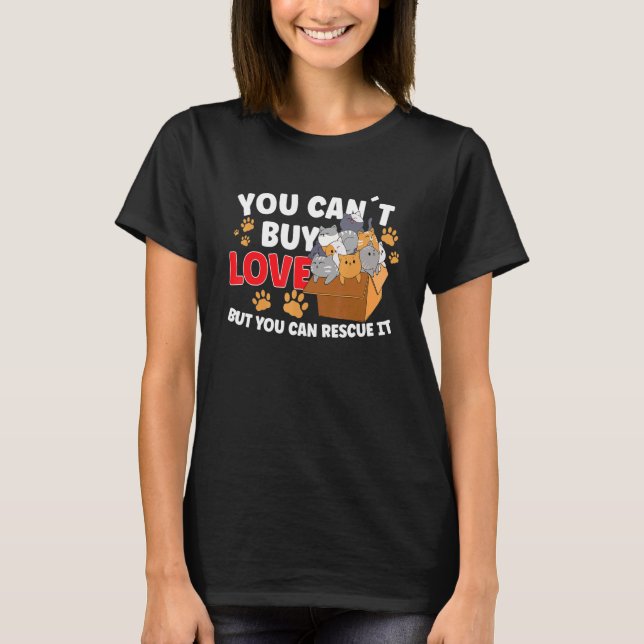 CAMISETA RESGATE DE GATOS DIREITOS DOS ANIMAIS RESGATE ADOÇ (Frente)