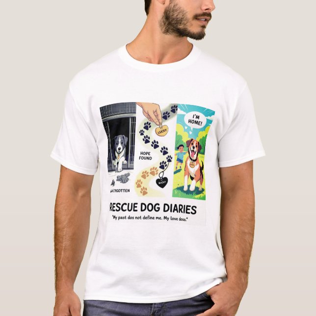 Camiseta Resgate Diários de Cães Tee. (Frente)