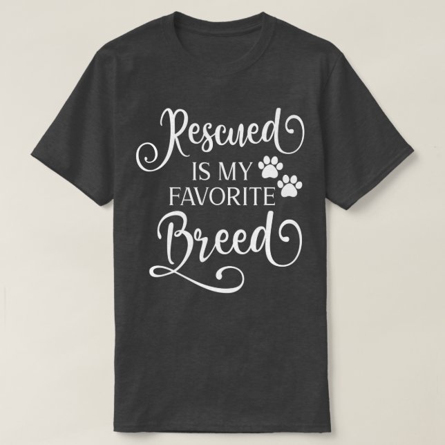 Camiseta Resgate É Meu Rico De Raça Favorito - Script Branc (Frente do Design)