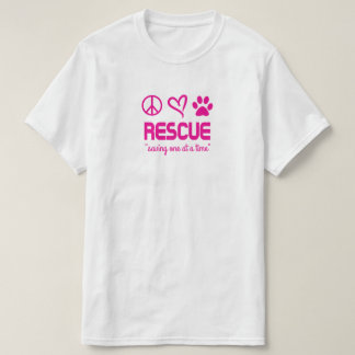 Camiseta Resgate "Salvando Um de Cada Vez" (rosa)