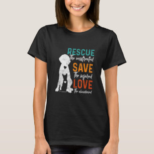 Camiseta Resgate Salve Amor Resgate de Animais Cachorro Gat