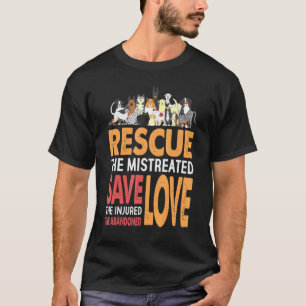 Camiseta Resgate Salve Amor Resgate de Animais Fofos Cacho