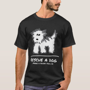 Camiseta Resgate um Cachorro Não Compre Adotar! Amante de o