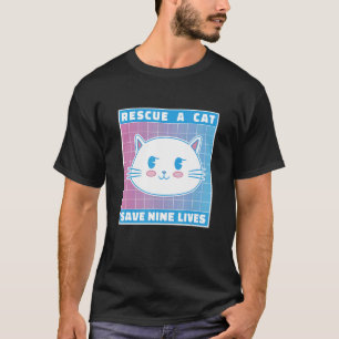 Camiseta Resgate Um Gato Salvar Nove Vidas O Kit De Proprie