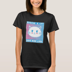 Camiseta Resgate Um Gato Salvar Nove Vidas O Kit De Proprie