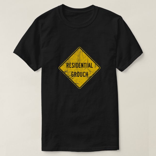 Camiseta Residencial Mal-Humorado à Frente - Divertido (Frente do Design)
