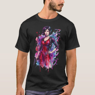 Camiseta Resident Evil Ada Wong Vaporwave Retro Synthwave
