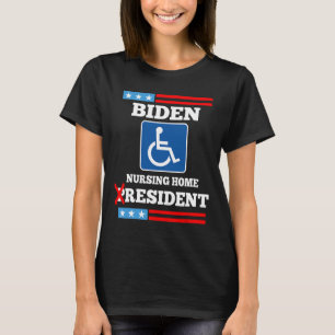Camiseta Residente de Casa de Repouso Biden Engraçado Anti