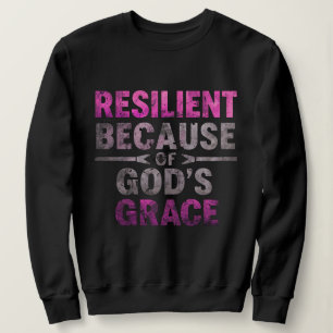 Camiseta Resiliente por causa da graça de Deus