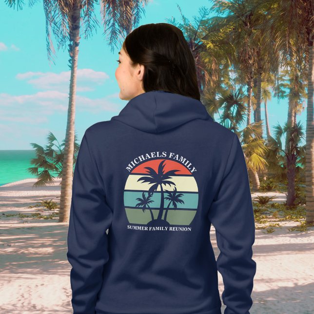 Camiseta Resindicato da família Beach Palm Tree Sunset Wome (Criador carregado)