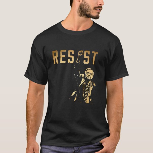 Camiseta RESIST Bernie Sanders Liberdade Serviço Nacional d (Frente)