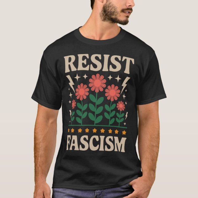 Camiseta Resist Fascism Protest Trump Anti Trump  (Frente)