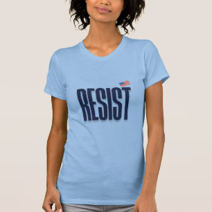 Camiseta RESIST Small American Flag - Declaração de protest