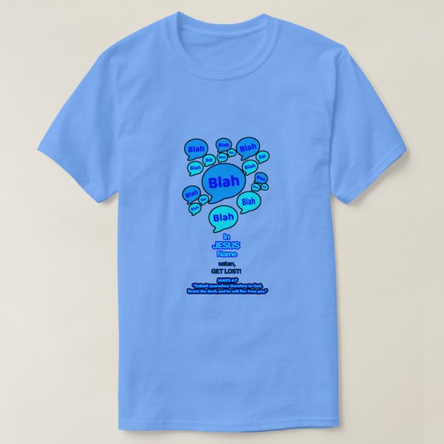 Camiseta Resist the devil - Blue Logo - (Frente do Design)