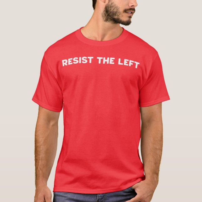 Camiseta Resista à Esquerda Liberdade Valores Políticos Tra (Frente)