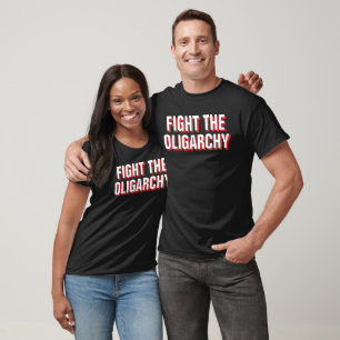 Camiseta Resista ao Presidente Trump - Lute Contra a Oligar