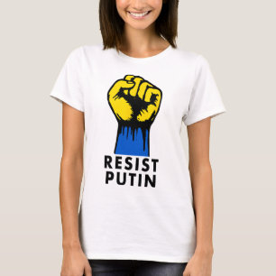 Camiseta Resista ao Punho Levantado de Protesto Putin
