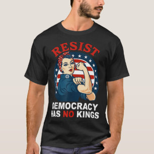 Camiseta Resista Democracia Tem Reis Mulher Menina América