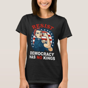 Camiseta Resista Democracia Tem Reis Mulher Menina América