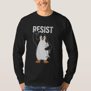 Camiseta RESISTA! Eu Fico Com Os Pinguins - Tarifa Divertid