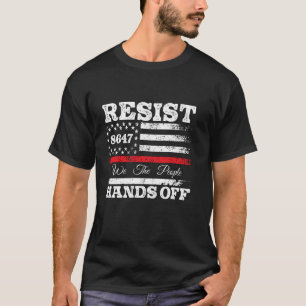 Camiseta Resista Mãos Fora 86 47 EUA Bandeira Americana Ves