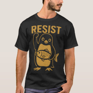 Camiseta Resista Rebelião do Pinguim Resistência Protesto C