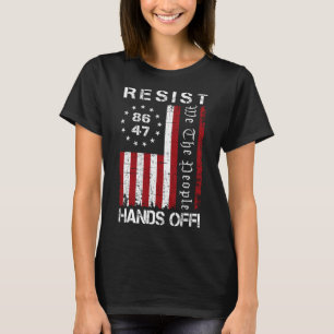 Camiseta Resiste as mãos ao protesto 86 47 8647 Salvamento