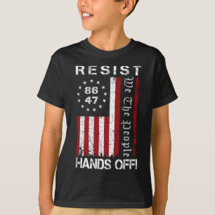 Camiseta Resiste as mãos ao protesto 86 47 8647 Salvamento
