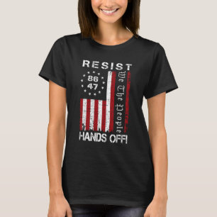 Camiseta Resiste as mãos ao protesto 86 47 8647 Salvamento 