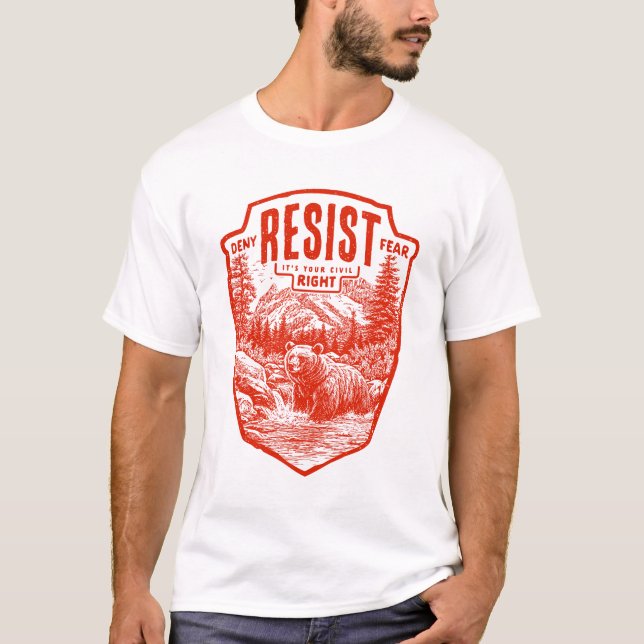 Camiseta Resiste, é o seu braço direito civil (Frente)