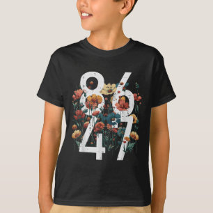 Camiseta Resistência 86 47 Flores Protestos Poppy Mulheres