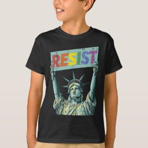 Camiseta Resistência à Estátua Arco-Íris Liberdade Protesto
