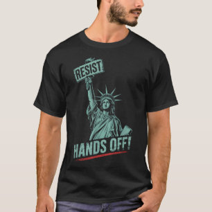 Camiseta Resistência - Anti-Trump Mãos Da Estátua Da Liberd