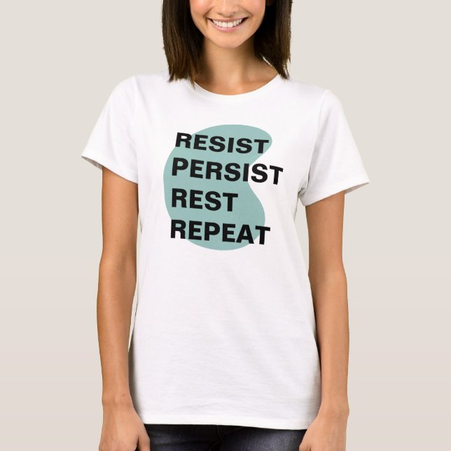 Camiseta Resistência Ao Antifascista Persistente (Frente)