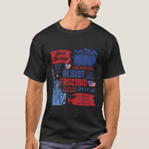 Camiseta Resistência Ao Fascismo Ativista Liberal
