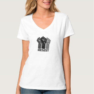 Camiseta Resistência com punho - a preto 0003